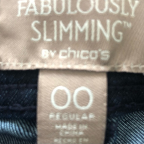 Chico’s Fabulously Slimming Jeans Size 00 real world size 2. - Picture 5 of 6